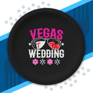 Plato De Papel Casados en Las Vegas - Fiesta de Boda de Vegas