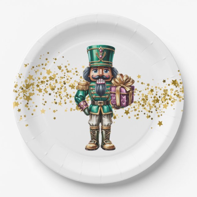 Plato De Papel Cascanueces de Navidad (Anverso)