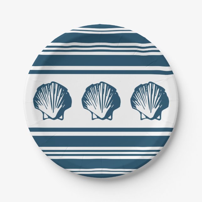 Plato De Papel Cascos y rayas (Anverso)