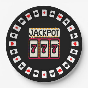 Plato De Papel Casino Golpeó el bote 777