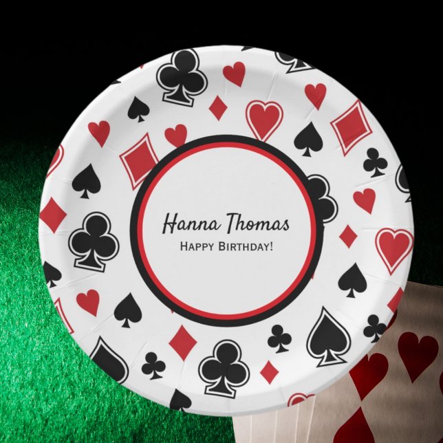 Plato De Papel Casino Poker Theme Card Sharm Birthday (Subido por el creador)