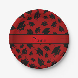 Plato De Papel Casquillo rojo conocido personalizado de la