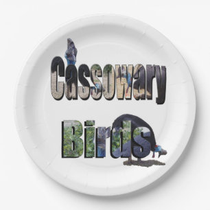 Plato De Papel Cassowary Birds Es El Nombre,