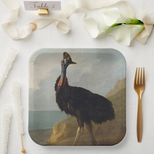 Plato De Papel Cassowary (pájaro australiano) (Arte de animales s (Boda)