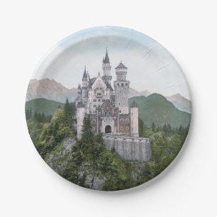 Plato De Papel Castillo alemán Fairytale