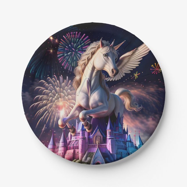 Plato De Papel Castillo de Pegasus Uno (Anverso)