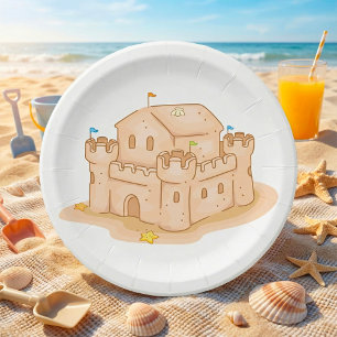 Plato De Papel Castillo de Sand
