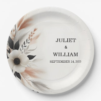 Plato De Papel Casual Heart Nothing Fancy Just Love Boda