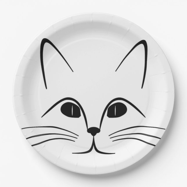 PLATO DE PAPEL CAT FACE (Anverso)