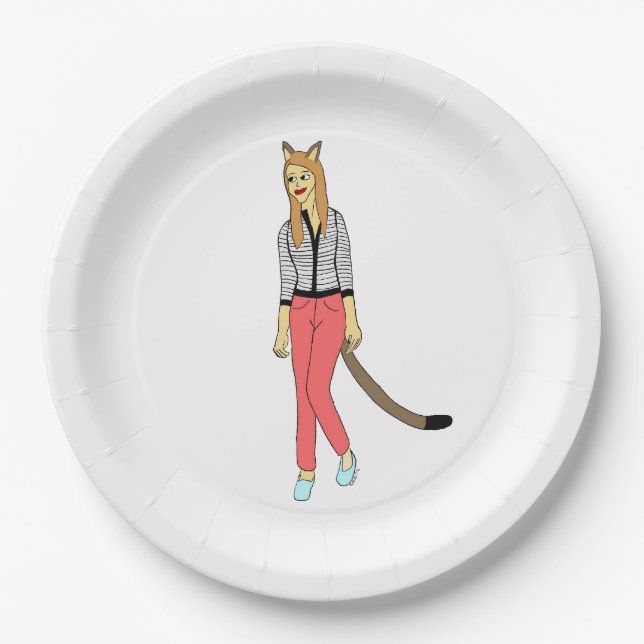 Plato De Papel catadora (Anverso)