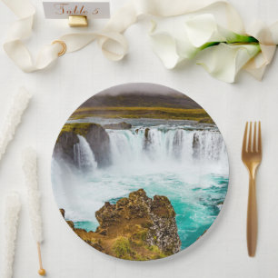 Plato De Papel Catarata de Godafoss, Islandia