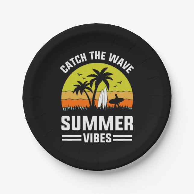 Plato De Papel Catch The Wave Summer Vibes-64193 (Anverso)