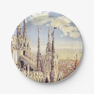 Plato De Papel Catedral de la Natividad de Santa María de Milán D