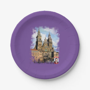 Plato De Papel Catedral de Santiago de Compostela (A Coruña)