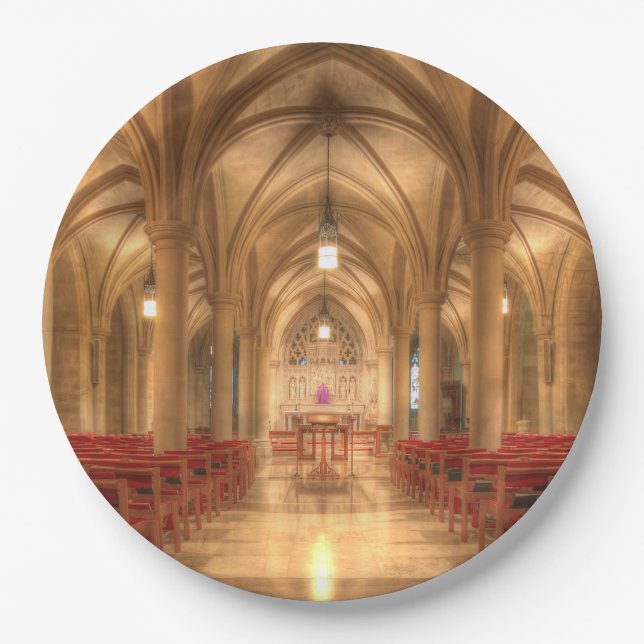 Plato De Papel Catedral Nacional de Washington Capilla de Belén (Anverso)