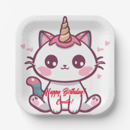 Plato De Papel Caticorn