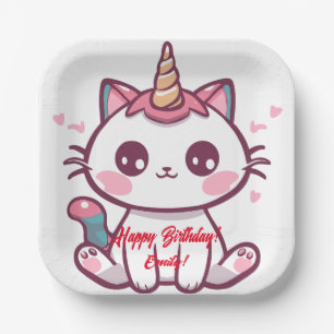 Plato De Papel Caticorn