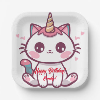 Plato De Papel Caticorn