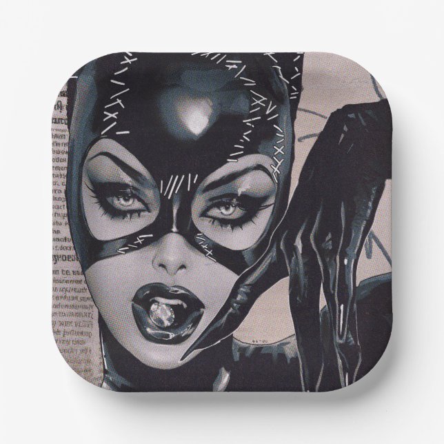Plato De Papel Catwoman #50 Sozomaika Cover Illustration (Anverso)