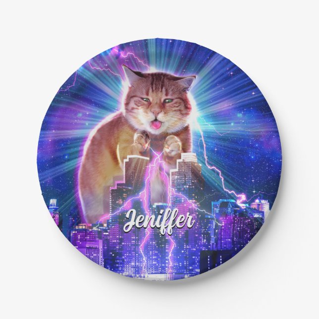 Plato De Papel Catzilla (Anverso)