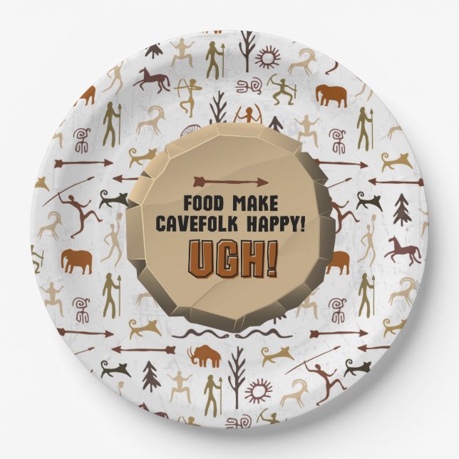 Plato De Papel Caveman Chronicles Paper Plate (Anverso)