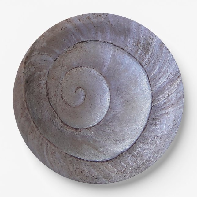 Plato De Papel Caza de caracol blanco (Anverso)