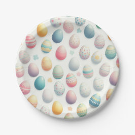 Plato De Papel Caza de huevos de Pascua