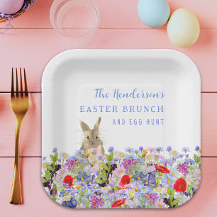 Plato De Papel Caza de huevos de Pascua personalizada Brunch Cone