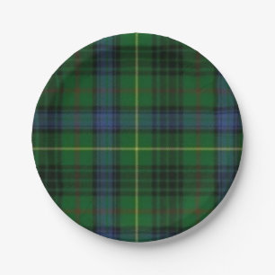 Plato De Papel Caza Stuart Scottish Tartán