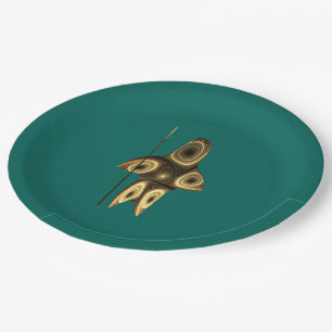 Plato De Papel Cazador inuit fractal
