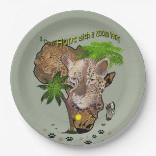 Plato De Papel Cazar sólo con una lente de zoom