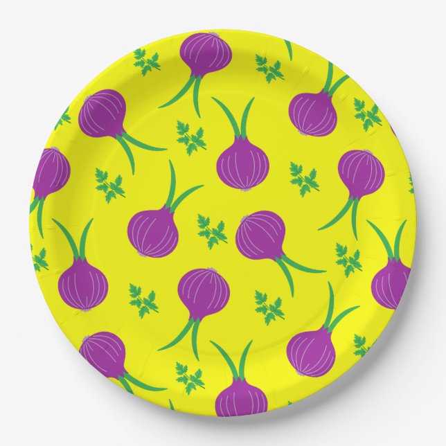 Plato De Papel Cebollas (Anverso)