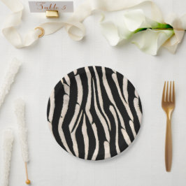 Plato De Papel Cebra: Placa de papel