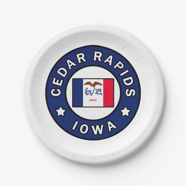 Plato De Papel Cedar Rapids Iowa (Anverso)