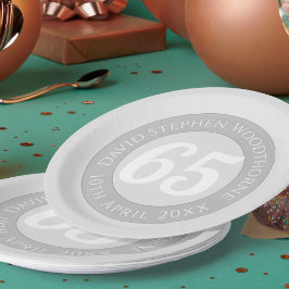 Plato De Papel Celebración conmemorativa de cumpleaños personaliz