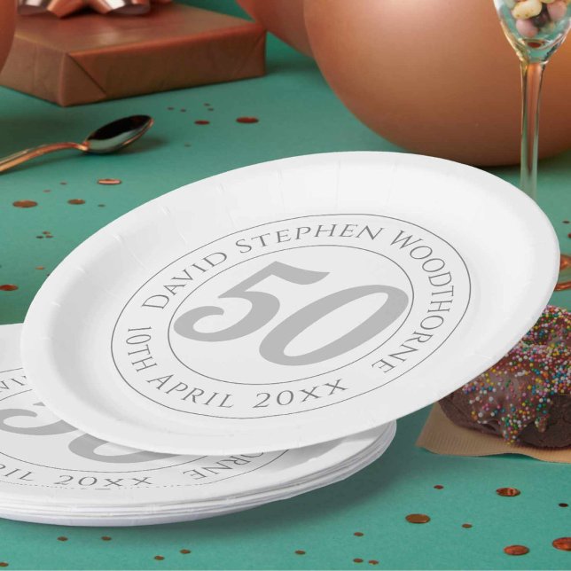 Plato De Papel Celebración conmemorativa de cumpleaños personaliz (Subido por el creador)