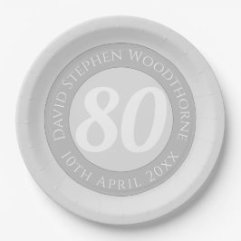 Plato De Papel Celebración conmemorativa de cumpleaños personaliz