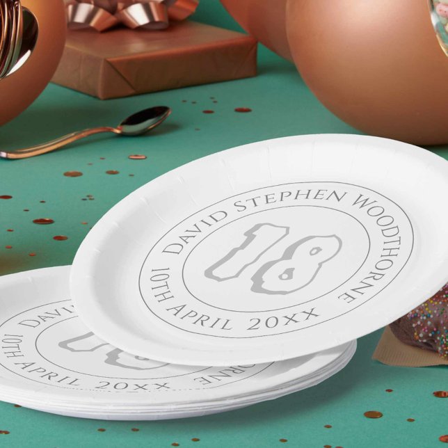 Plato De Papel Celebración conmemorativa del 18 aniversario (Subido por el creador)
