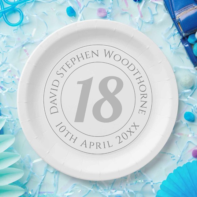 Plato De Papel Celebración conmemorativa del 18 aniversario (Subido por el creador)