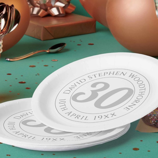 Plato De Papel Celebración conmemorativa del 30 aniversario (Subido por el creador)