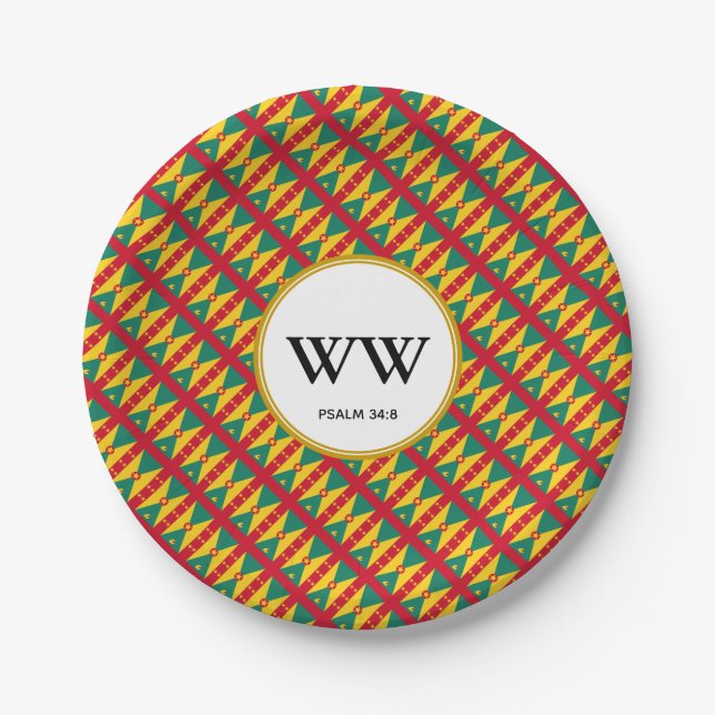 Plato De Papel Celebración Cumpleaños Fiesta de la Herencia BANDE (Anverso)