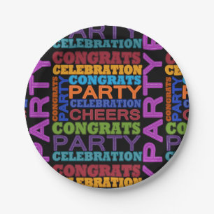 Plato De Papel celebración de fiestas de felicitaciones