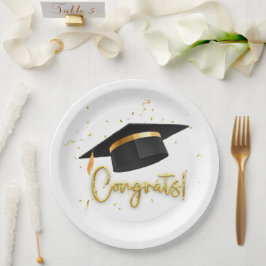 Plato De Papel Celebración de Graduación