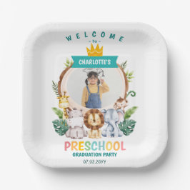 Plato De Papel Celebración de graduación preescolar para niños de