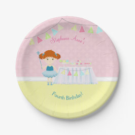 Plato De Papel Celebración de la torta dulce Ballerina