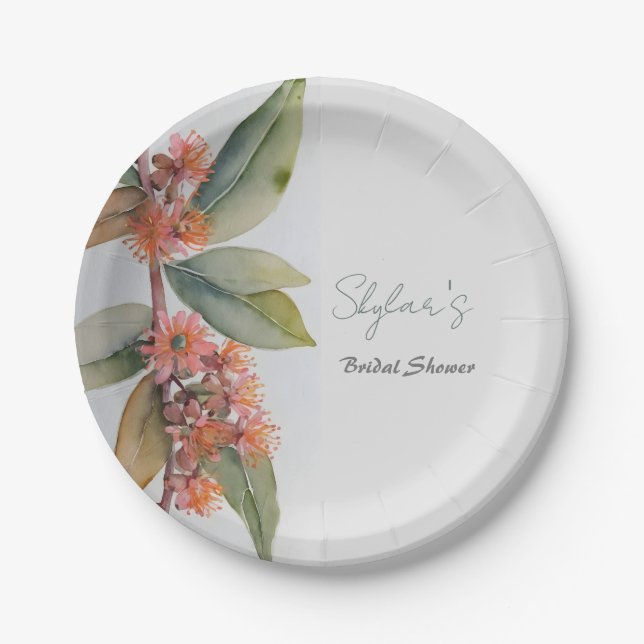 Plato De Papel Celebración de las flores de nuez de maní (Anverso)