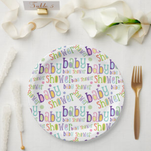 Plato De Papel Celebración de recién nacidos en Baby Shower