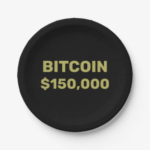 Plato De Papel Celebración del Bitcoin 150000