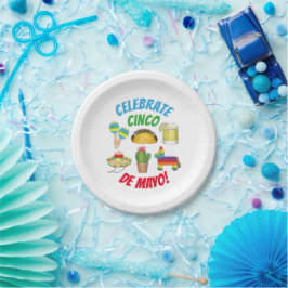 Plato De Papel Celebración del Cinco de Mayo Fiesta Taco Piñata C