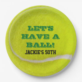 Plato De Papel Celebración del tenis